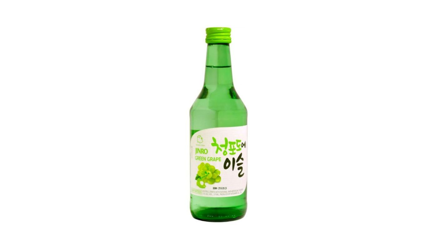 Soju bottles - green alcohol closely. Stock Photo by ©oilslo 37027533
